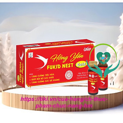 Lisse ￼hồng yến fukid nest- Hộp 6 lọ x 30 ml - Bồi bổ cơ thể và khí huyết ,tăng cường sức khỏe