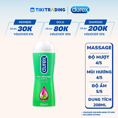 Durex Gel Bôi Trơn Play Massage 2 - in- 1 200ml