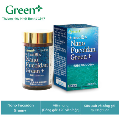 Viên uống tăng cường sức đề kháng, hỗ trợ ngăn ngừa ung thư - Nano Fucoidan Green+ Nhật Bản
