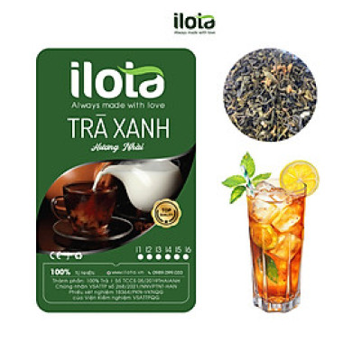 Trà xanh hương nhài ILOTA nguyên chất để pha trà hoa quả, trà chanh trà ủ lạnh 500g