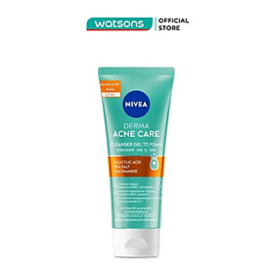 Sữa Rửa Mặt Nivea Derma Acne Care Cleanser Gel To Foam 90g