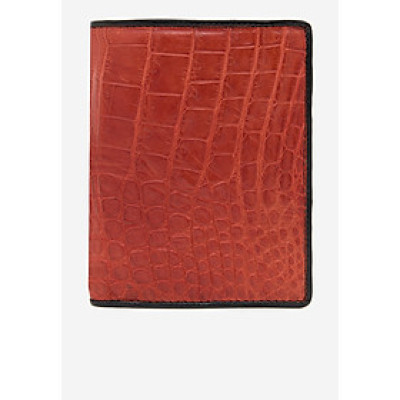 HJ2277 - Bóp nam Huy Hoàng da cá sấu kiểu đứng màu đỏ