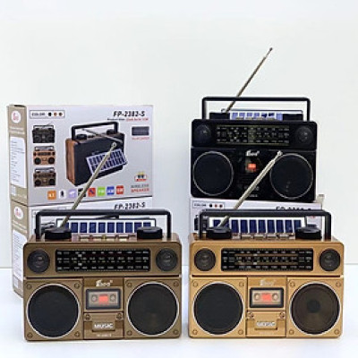 Đài Radio Bluetooth Năng Lượng Mặt trời FePe,FP-2382-S, FM, AM, SW, Cổng Cắm USB, Thẻ Nhớ -Hàng Chính Hãng