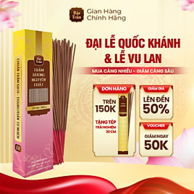 Nhang Trầm Nguyên Chất Bảo Trầm 30cm 180g | Tự Nhiên, An Toàn Sức Khỏe