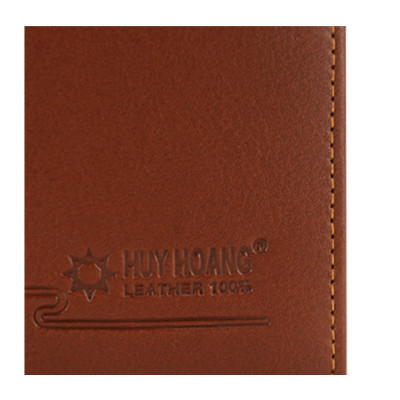 HJ2138 - Bóp nam Huy Hoàng kiểu đứng sọc ngang màu da