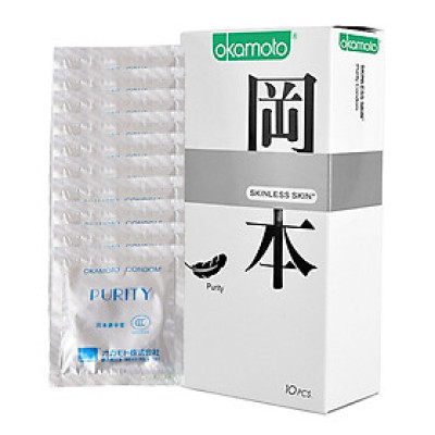 Hộp 10 Bao Cao Su Siêu Mỏng Okamoto Purity