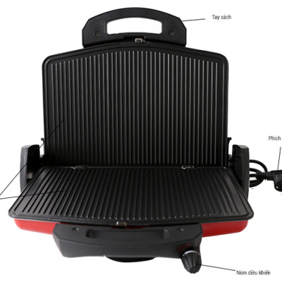 Kẹp Nướng Thịt Đa Năng Tiross TS9653 - Đỏ